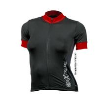 Camisa Ciclismo Feminina Preto com Vermelho Coleção Cápsula - Nc Extreme Bike