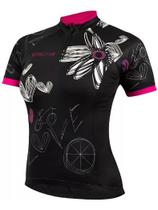 Camisa Ciclismo Feminina Refactor Bike Love Preta