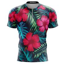 Camisa Ciclismo Floral Tropical Curta Dry Fit Bike Mtb Unissex Primavera UV50 Camisa Ciclismo Floral Tropical Curta Dry Fit Bike Mtb Unissex Primavera UV50