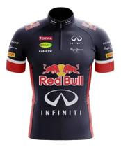 Camisa ciclismo manga curta red bull dry fit masc - sca