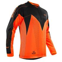 Camisa Ciclismo Manga Longa Ultra Bikes Max Dry Laranja/Preto Tamanho M Pro Tork UCP-02LRPT-M