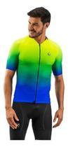 Camisa Ciclismo Masc Free Force Start All Fit Yellow Blue