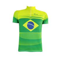 Camisa Ciclismo Masculina Be Fast Brasil Fluor Bike Mtb