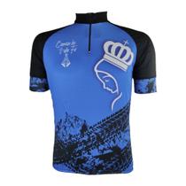 Camisa Ciclismo Masculina Be Fast Caminho Da Fé Azul E Preto