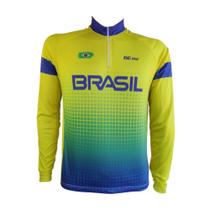 Camisa Ciclismo Masculina Be Fast Manga Longa Brasil Bike Mtb Camisa Ciclismo Masculina Be Fast Manga Longa Brasil Bike Mtb