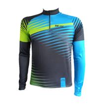Camisa Ciclismo Masculina Be Fast Manga Longa Faixas Bike Mtb