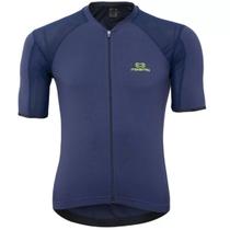 Camisa Ciclismo Masculina Marcio May Light Marinho Bolsos