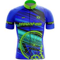 Camisa Ciclismo Masculina Mountain Azul FPU50+ Brk
