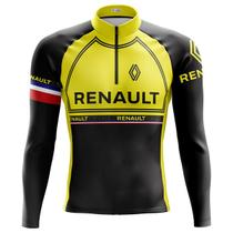 Camisa Ciclismo Masculina Mountain Bike Renault Manga Longa Com Bolsos