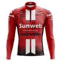 Camisa Ciclismo Masculina Mountain Bike Sunweb Manga Longa