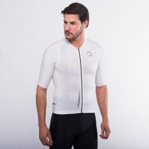 Camisa Ciclismo Masculina New Sport Marcio May Branca com Ziper Preto Camisa Ciclismo Masculina New Sport Marcio May Branca com Ziper Preto