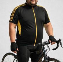 Camisa Ciclismo Masculina Plus Size Dry Fit UV30+ Bike MTB com Zíper Cor:RoyalTamanho:XGGênero:Masculino