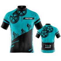Camisa Ciclismo Masculina Pro Tour Respeite O Ciclista Com Bolsos Proteção Solar UV50