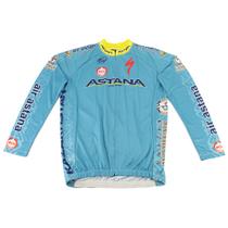 Camisa Ciclismo Masculina Refactor World Tour Astana Manga Longa