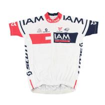 Camisa Ciclismo Masculina Refactor World Tour IAM Scott Manga Curta Branca
