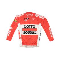 Camisa Ciclismo Masculina Refactor World Tour Lotto Soudal Manga Longa