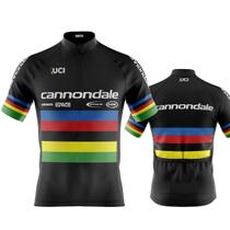 Camisa Ciclismo Mountain bike Cannondale Campeão Mundial dry fit proteção uv+50