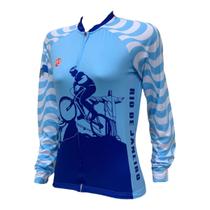 Camisa Ciclismo MTB Feminina - RJ (Manga Longa - Zíper Total)
