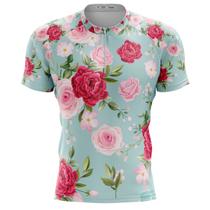 Camisa Ciclismo Rosas Vintage Curta Dry Fit Bike Mtb Unissex Primavera Uv50 Camisa Ciclismo Rosas Vintage Curta Dry Fit Bike Mtb Unissex Primavera Uv50