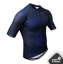 Camisa Ciclismo Slim Unissex Mcurta Sportxtreme Azzelij Azul