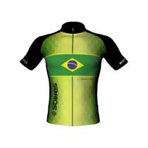 Camisa Ciclismo Solifes Unissex proteção UV Bandeira do Brasil
