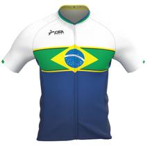 Camisa Ciclista Fast CSA Sport Masculina Brasil White