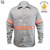 Camisa Cinza Eletricista NR10 Risco 2 Com Refletivo C.a 37.714