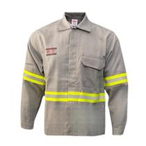 Camisa cinza nr10 faixa verde tam. p uniformizar