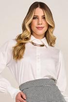 Camisa classica off white manga longa fascinius