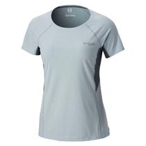 Camisa Columbia Feminina Titan Ultra Short Sleeves - Cinza Camisa Columbia Feminina Titan Ultra Short Sleeves - Cinza