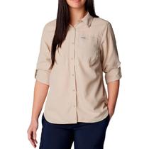 Camisa Columbia Silver Ridge 3.0 Feminina Mangas Roll-Up - Areia P