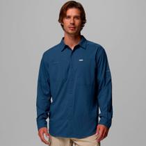 Camisa Columbia Silver Ridge Utility Lite Marinho Masculino Camisa Columbia Silver Ridge Utility Lite Marinho Masculino