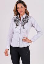CAMISA COM BORDADO INDUSTRIAL PERFECT WAY - Tamanho P Veste 36/38 CAMISA COM BORDADO INDUSTRIAL PERFECT WAY - Tamanho P Veste 36/38