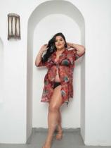 Camisa com botão CAMISAO saida de praia PLUS SIZE Quimono