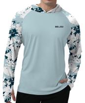 Camisa com capuz de proteção solar WELIGU Wave-Gradient para homens