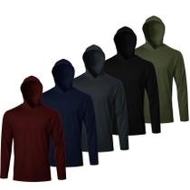 Camisa com capuz Gary Com, pacote com 5, manga comprida masculina, proteção solar UV