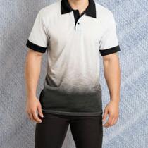 Camisa com Tie Dye Branca e Preta - P