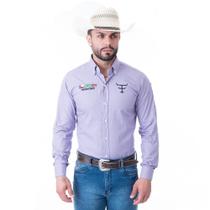 Camisa Competição Masculina Manga Longa Texas Farm - Cp007 - Lilas