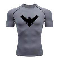 Camisa Compressão Asa Noturna Manga Curta Treino Academia Rash Guard - INPULSE