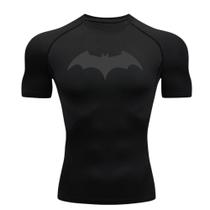 Camisa Compressão Batman 3 Manga Curta Treino Academia Rash Guard