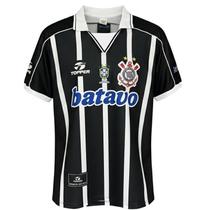 Camisa Corinthians 1999 Retrô Masculina Preta Branca - Topper