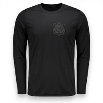 Camisa Corinthians All Black Manga Longa Uv -