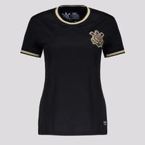 Camisa Corinthians Baby Look Bordado Gold Feminina Oficial Camisa Corinthians Baby Look Bordado Gold Feminina Oficial
