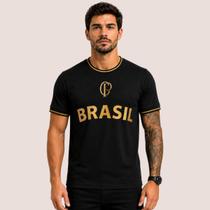 Camisa Corinthians Brasil Masculina Casual Edição Especial Preta Dourada Premium Camisa Corinthians Brasil Masculina Casual Edição Especial Preta Dourada Premium