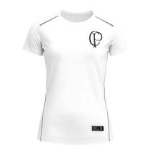 Camisa Corinthians Feminina Raglan Dry Branca Licienciado Camisa Corinthians Feminina Raglan Dry Branca Licienciado