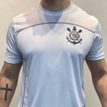 Camisa Corinthians Fitness Branca Adulta Masculina Licenciada
