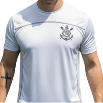 Camisa Corinthians Fitness Branca Masculino Licenciado Camisa Corinthians Fitness Branca Masculino Licenciado