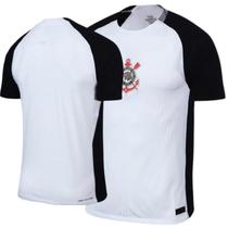 Camisa Corinthians I 25 . 26 Torcedor Masculina Branco preto Camisa Corinthians I 25 . 26 Torcedor Masculina Branco preto