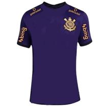 Camisa Corinthians III c/ Patrócinios 21/22 Torcedor Masculina - ROXA