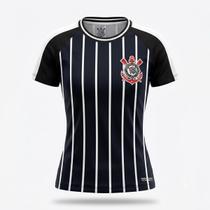 CAMISA CORINTHIANS INFINITY RAGLAN PRETO FEMININA ADULTO Tamanho:MCOR:PRETO